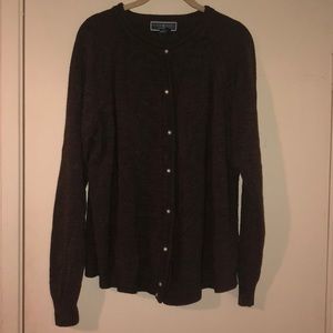 Dark brown heathered cardigan